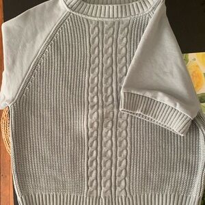RAEGLAN SMOKEY BLUE CABLE KNIT NWT